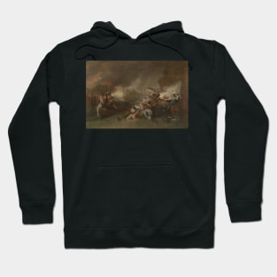 The Battle of La Hogue by Benjamin West Hoodie